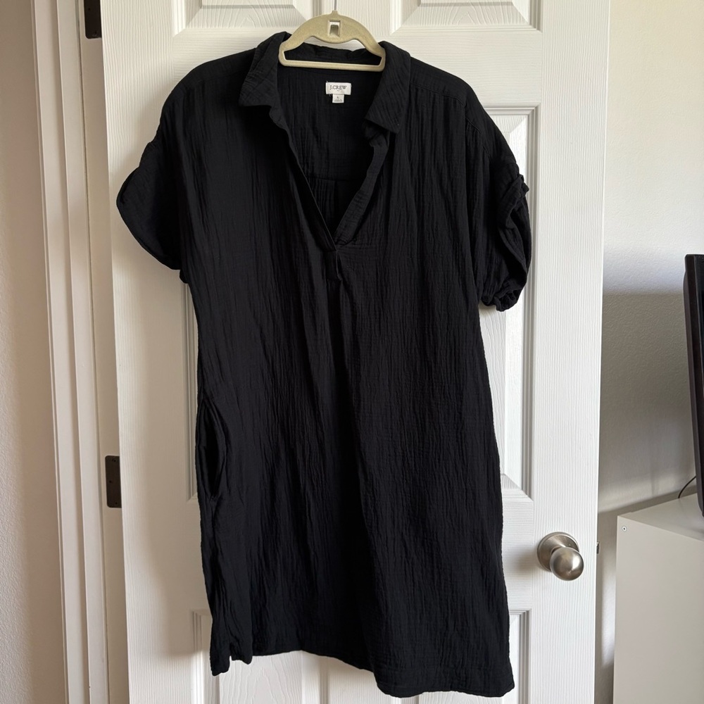 J. Crew Short sleeve gauze popover dress